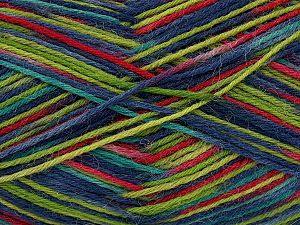 Composition 75% Superwash Wool, 25% Polyamide, Red, Purple, Brand Ice Yarns, Green, fnt2-75172