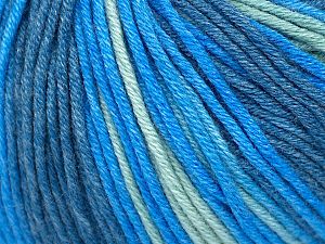 Composition 50% Coton, 50% Acrylique, Brand Ice Yarns, Blue Shades, fnt2-75311
