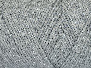 Fiber Content 95% Acrylic, 5% Metallic Lurex, Brand Ice Yarns, Grey, fnt2-75443
