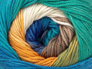 Composition 100% Acrylique, Turquoise, Purple, Brand Ice Yarns, Green, Gold, Cream, Camel, fnt2-75810