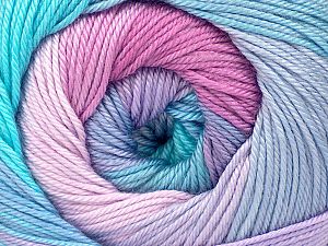 Composition 100% Acrylique, Turquoise, Pink, Lilac, Brand Ice Yarns, fnt2-75814 
