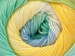 Composition 100% Acrylique, Yellow, Brand Ice Yarns, Green Shades, Cream, Blue, fnt2-75816 
