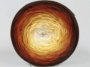 Composition 50% Acrylique, 50% Coton, Yellow, White, Brand Ice Yarns, Brown Shades, fnt2-76085