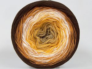 Fiber Content 50% Acrylic, 50% Cotton, Yellow, White, Light Camel, Brand Ice Yarns, Brown Shades, fnt2-76086