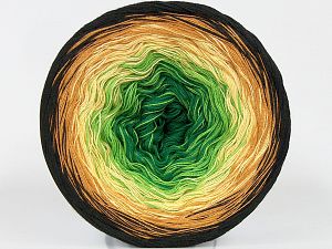 Composition 50% Acrylique, 50% Coton, Yellow, Brand Ice Yarns, Green Shades, Gold, Black, fnt2-76087