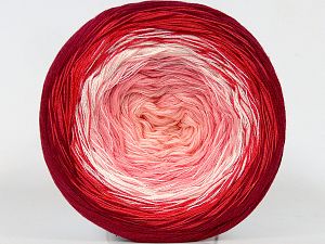 Composition 50% Acrylique, 50% Coton, White, Salmon, Pink Shades, Brand Ice Yarns, Burgundy, fnt2-76093