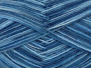 Composition 75% Superwash Wool, 25% Polyamide, Brand Ice Yarns, Blue Shades, fnt2-76137