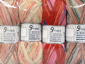 Composition 75% Superwash Wool, 25% Polyamide, Mixed Lot, Brand Ice Yarns, fnt2-76224