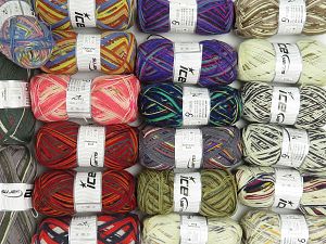 Colorway Sock Yarns Machine washable In this list; you see most recent 50 mixed lots. <br> To see all <a href=&/mixed_lots/o/4#list&>CLICK HERE</a> (Old ones have much better deals)<hr> Fiber Content 75% Superwash Wool, 25% Polyamide, Brand Ice Yarns, fnt2-76319
