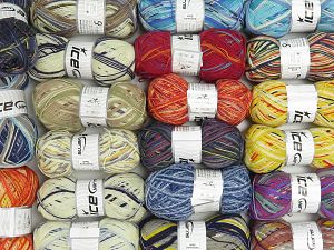 Colorway Sock Yarns Machine washable In this list; you see most recent 50 mixed lots. <br> To see all <a href=&/mixed_lots/o/4#list&>CLICK HERE</a> (Old ones have much better deals)<hr> Fiber Content 75% Superwash Wool, 25% Polyamide, Brand Ice Yarns, fnt2-76335