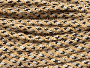 Composition 70% Hemp Yarn, 30% Coton, Natural, Brand Ice Yarns, Grey, Black, fnt2-76453 
