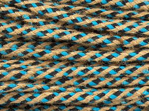 Composition 70% Hemp Yarn, 30% Coton, Turquoise, Natural, Brand Ice Yarns, Dark Navy, fnt2-76457 