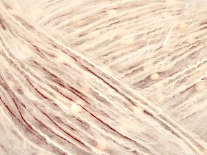 Composition 65% Acrylique, 5% Nylon, 5% Polyester, 15% Laine, 10% Viscose, Red, Light Pink, Brand Ice Yarns, Cream, fnt2-76483 