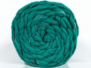Composition 45% Laine, 45% Acrylique, 10% Viscose, Brand Ice Yarns, Emerald Green, fnt2-76525
