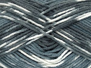 Composition 100% Acrylique, White, Brand Ice Yarns, Grey Shades, fnt2-76574