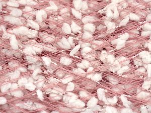 Fiber Content 80% Polyester, 20% Nylon, White, Light Pink, Brand Ice Yarns, fnt2-76581