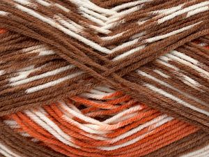 Composition 100% Acrylique, White, Orange, Brand Ice Yarns, Brown, fnt2-76586 