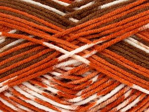 Composition 100% Acrylique, White, Orange, Brand Ice Yarns, Brown, fnt2-76587