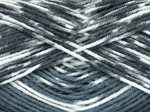 Composition 100% Acrylique, White, Brand Ice Yarns, Grey Shades, fnt2-76588