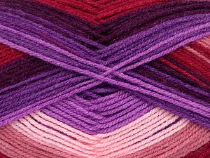 Composition 100% Acrylique, Red, Purple Shades, Pink Shades, Brand Ice Yarns, fnt2-76607