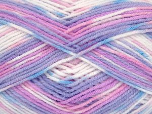 Fiber Content 100% Acrylic, White, Pink, Lilac, Brand Ice Yarns, fnt2-76623 