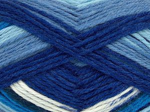 Fiber Content 75% Superwash Wool, 25% Polyamide, Purple, Brand Ice Yarns, Cream, Blue Shades, fnt2-76654 