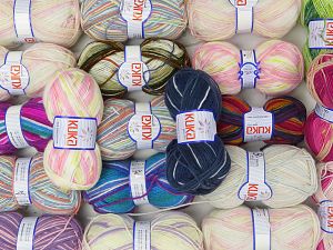 Self Striping Yarns Ignore the labels on the products as shown in the photos. Correct description of the items are in their names. In this list; you see most recent 50 mixed lots. <br> To see all <a href=&/mixed_lots/o/4#list&>CLICK HERE</a> (Old ones have much better deals)<hr> Composition 100% Acrylique, Brand Ice Yarns, fnt2-76707