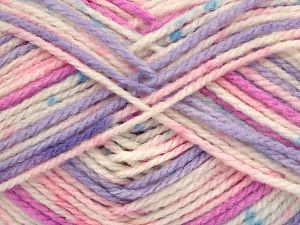 Fiber Content 50% Acrylic, 50% Wool, White, Pink, Lilac, Brand Ice Yarns, Blue, fnt2-76728 