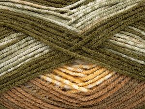 Fiber Content 100% Acrylic, White, Brand Ice Yarns, Green Shades, Brown Shades, fnt2-76741 