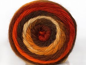This is a self-striping yarn. Please see package photo for the color combination. Composition 100% Acrylique haut de gamme, Brand Ice Yarns, Gold, Cream, Copper, Brown, fnt2-76784 