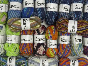Sock Yarns In this list; you see most recent 50 mixed lots. <br> To see all <a href=&/mixed_lots/o/4#list&>CLICK HERE</a> (Old ones have much better deals)<hr> Fiber Content 75% Superwash Wool, 25% Polyamide, Brand Ice Yarns, fnt2-76971