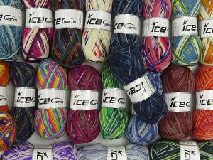 Sock Yarns In this list; you see most recent 50 mixed lots. <br> To see all <a href=&/mixed_lots/o/4#list&>CLICK HERE</a> (Old ones have much better deals)<hr> Fiber Content 75% Superwash Wool, 25% Polyamide, Brand Ice Yarns, fnt2-76985