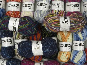 Sock Yarns In this list; you see most recent 50 mixed lots. <br> To see all <a href=&/mixed_lots/o/4#list&>CLICK HERE</a> (Old ones have much better deals)<hr> Fiber Content 75% Superwash Wool, 25% Polyamide, Brand Ice Yarns, fnt2-77010