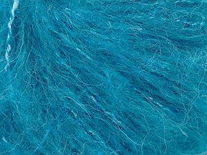 Fiber Content 50% Acrylic, 5% Metallic Lurex, 25% Wool, 20% Nylon, Turquoise, Brand Ice Yarns, fnt2-77054