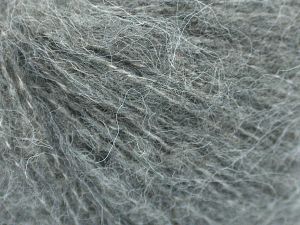 Fiber Content 65% Acrylic, 15% Mohair, 10% Polyester, 10% Nylon, Brand Ice Yarns, Grey, fnt2-77206 