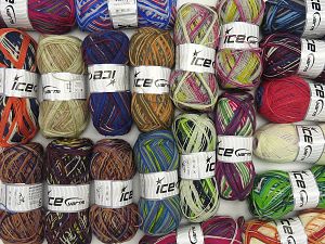 Sock Yarns In this list; you see most recent 50 mixed lots. <br> To see all <a href=&/mixed_lots/o/4#list&>CLICK HERE</a> (Old ones have much better deals)<hr> Fiber Content 75% Superwash Wool, 25% Polyamide, Brand Ice Yarns, fnt2-77287