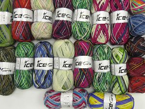 Sock Yarns In this list; you see most recent 50 mixed lots. <br> To see all <a href=&/mixed_lots/o/4#list&>CLICK HERE</a> (Old ones have much better deals)<hr> Fiber Content 75% Superwash Wool, 25% Polyamide, Brand Ice Yarns, fnt2-77294