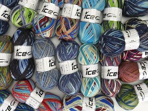 Sock Yarns In this list; you see most recent 50 mixed lots. <br> To see all <a href=&/mixed_lots/o/4#list&>CLICK HERE</a> (Old ones have much better deals)<hr> Fiber Content 75% Superwash Wool, 25% Polyamide, Brand Ice Yarns, fnt2-77303