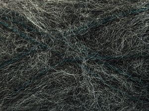 Fiber Content 45% Acrylic, 30% Mohair, 25% Wool, Brand Ice Yarns, Anthracite Black, fnt2-77446 