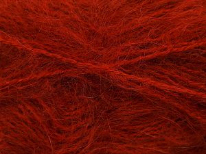 Fiber Content 45% Acrylic, 30% Mohair, 25% Wool, Brand Ice Yarns, Dark Orange, fnt2-77460 