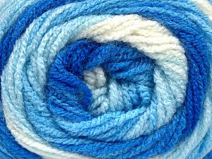 Contenido de fibra 100% Bebé de acrílico, White, Brand Ice Yarns, Blue Shades, fnt2-77504