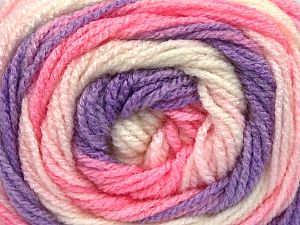 Fiber Content 100% Baby Acrylic, White, Pink, Lilac, Brand Ice Yarns, fnt2-77508