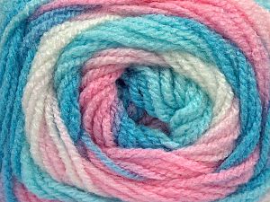 Contenido de fibra 100% Bebé de acrílico, White, Light Pink, Brand Ice Yarns, Blue, fnt2-77509
