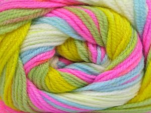 Composition 100% Baby acrylique, Yellow, Turquoise, Pink, Brand Ice Yarns, Green, Ecru, fnt2-77563 