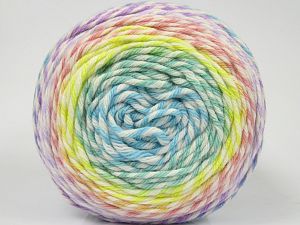 Composition 100% Acrylique haut de gamme, Pastel Rainbow, Brand Ice Yarns, Yarn Thickness 4 Medium Worsted, Afghan, Aran, fnt2-77653