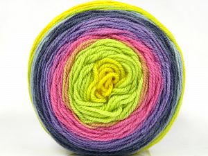 Fiber Content 70% Premium Acrylic, 30% Wool, Yellow, Pink, Lilac, Brand Ice Yarns, Green, Blue Shades, Yarn Thickness 3 Light DK, Light, Worsted, fnt2-77665 