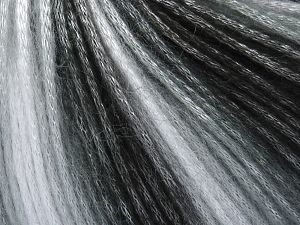 Fiber Content 56% Polyester, 44% Acrylic, White, Brand Ice Yarns, Grey, Black, fnt2-77768