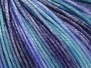 Fiber Content 56% Polyester, 44% Acrylic, Turquoise, Purple Shades, Brand Ice Yarns, fnt2-77783