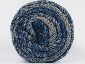 Composition 50% Acrylique, 50% Laine, Light Grey, Brand Ice Yarns, Blue, fnt2-77843 
