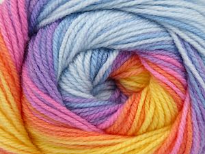 Composition 100% Baby acrylique, Yellow, Pink, Lilac, Light Blue Shades, Brand Ice Yarns, Gold, fnt2-77864 